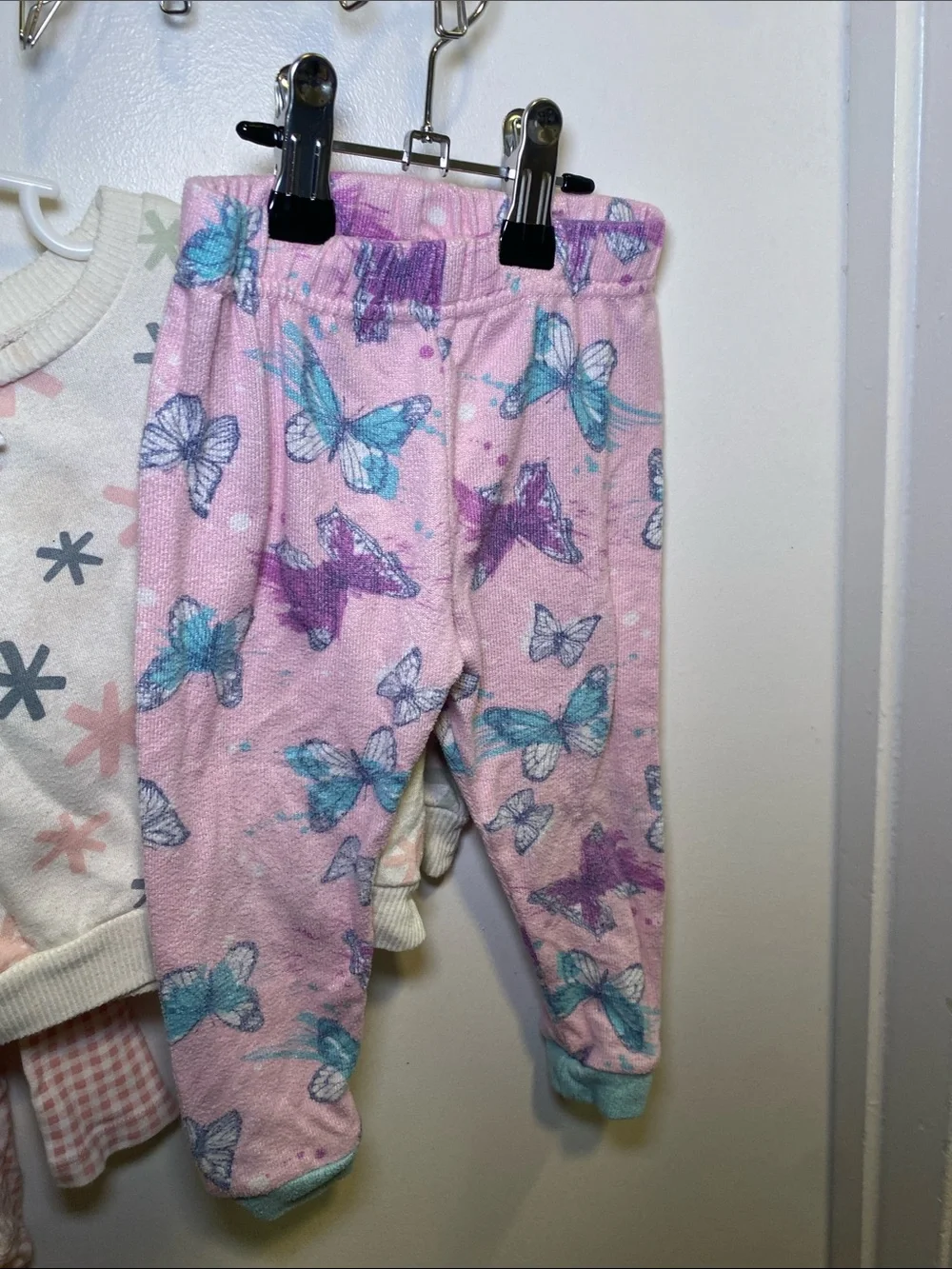 Carter's Pink Gingham Long-Sleeve Bodysuit, Just Lizzy Long Sleeve Top and Pjs